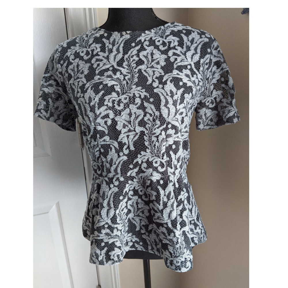 Ann Taylor lace peplum top